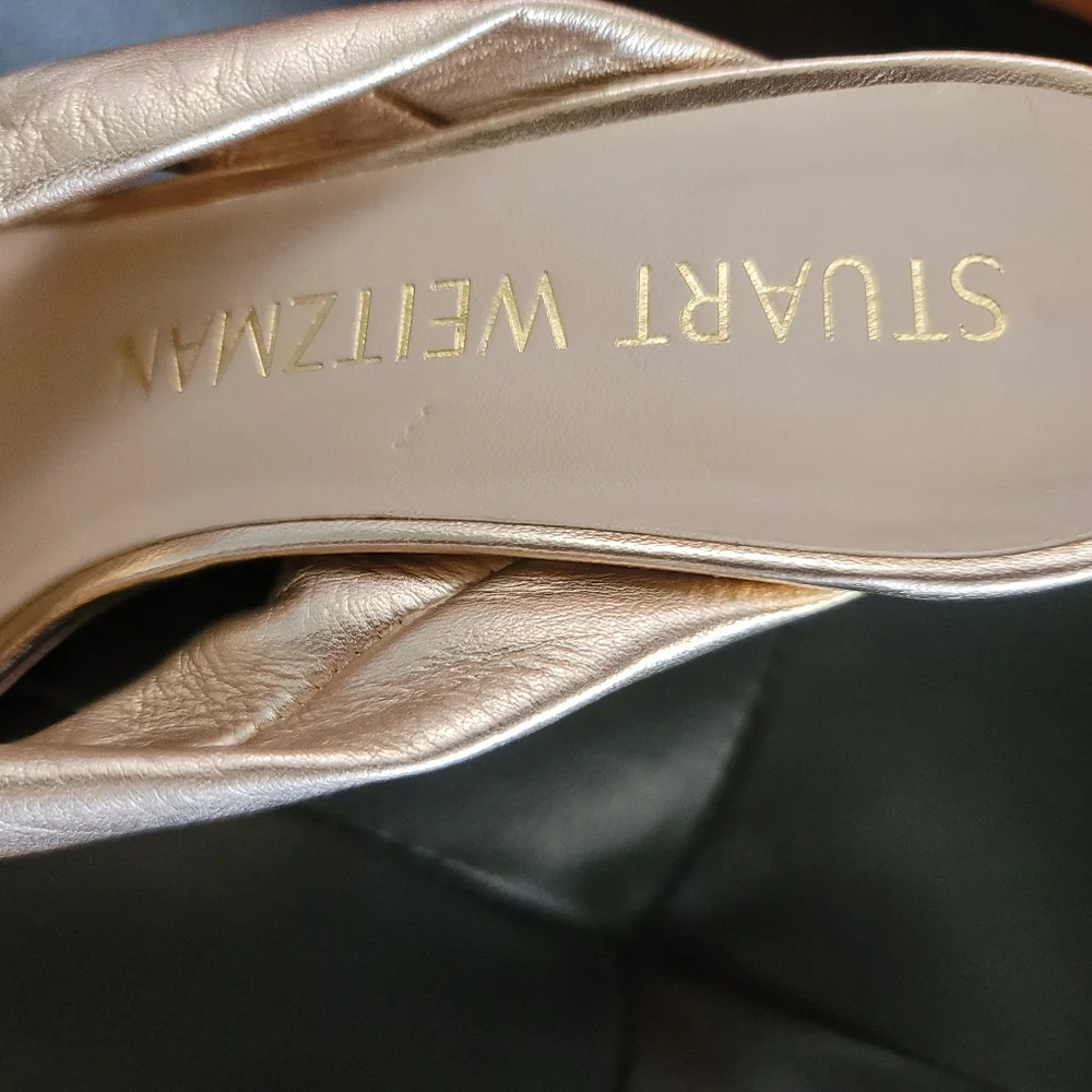 Stuart Weitzman Metallic Slides - Picture 7 of 10
